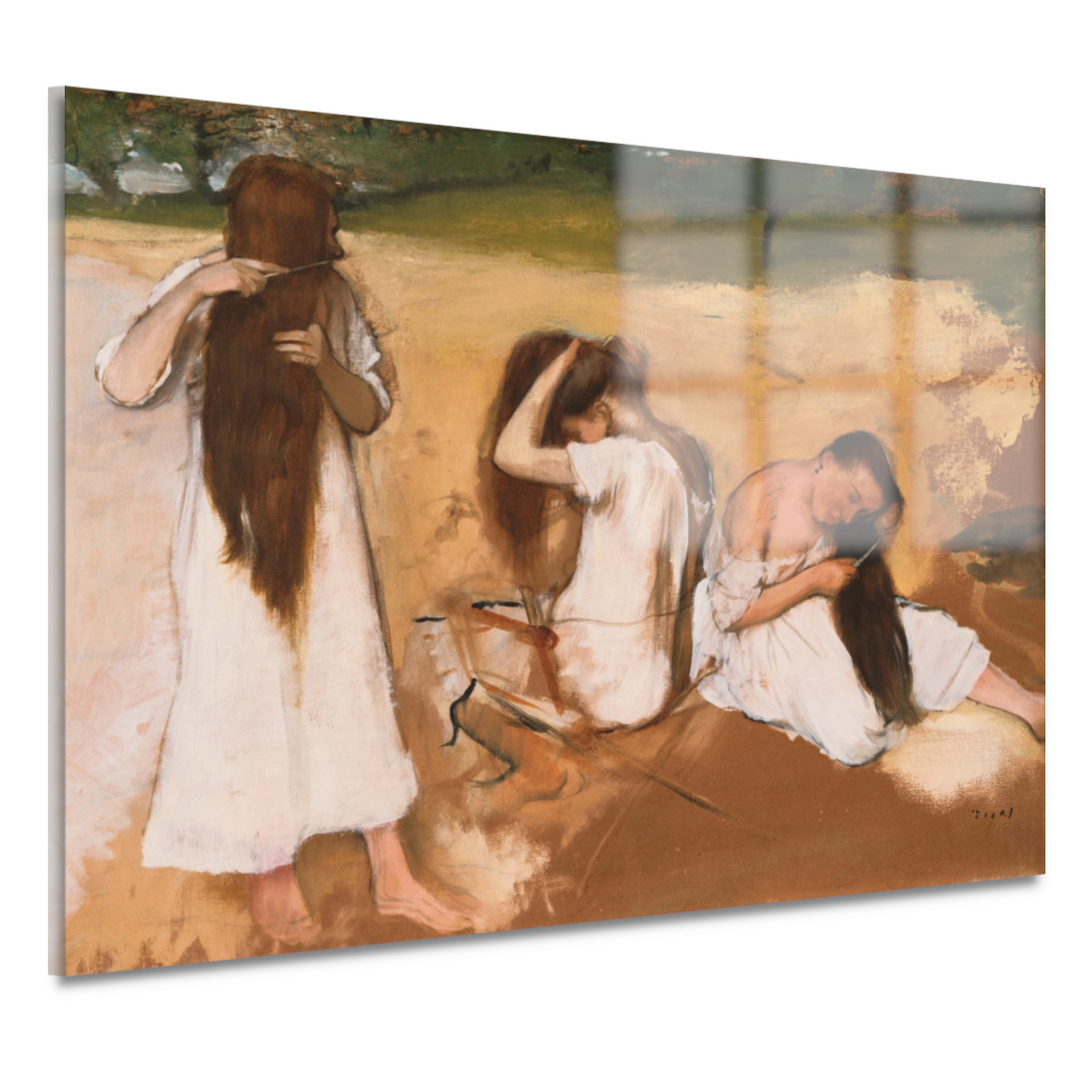 Vrouwen die hun haar kammen - Edgar Degas acrylglas