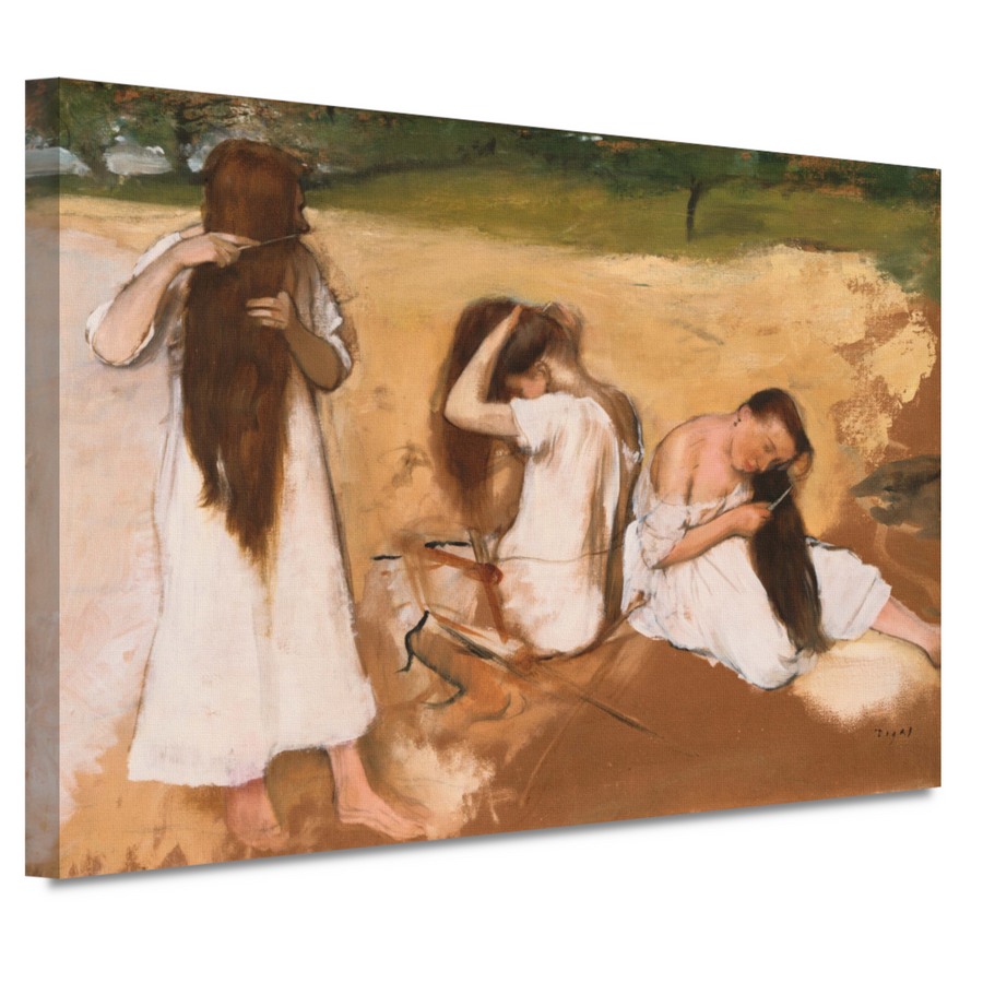 Vrouwen die hun haar kammen - Edgar Degas canvas