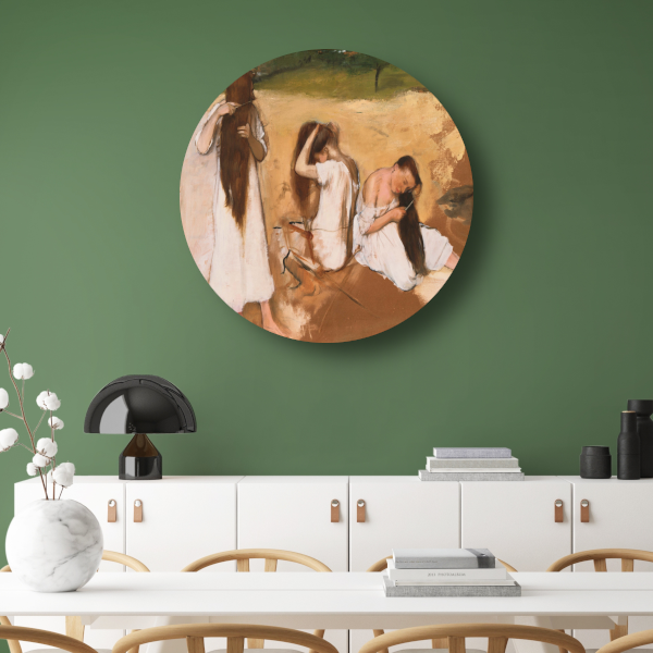 Vrouwen die hun haar kammen - Edgar Degas forex muurcirkel