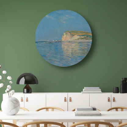 Eb bij Pourville, nabij Dieppe - Claude Monet aluminium muurcirkel