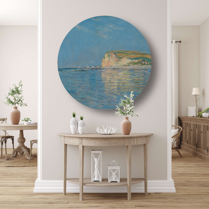Eb bij Pourville, nabij Dieppe - Claude Monet aluminium muurcirkel