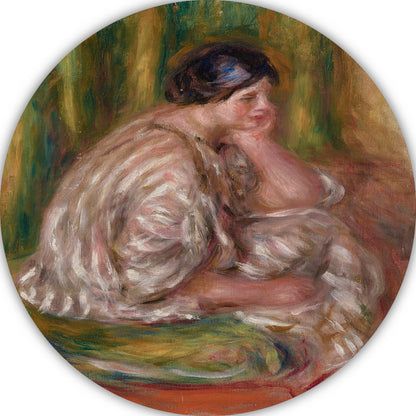 Vrouw in oosterse klederdracht - Pierre-Auguste Renoir forex muurcirkel