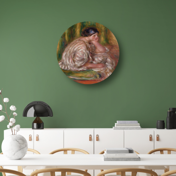 Vrouw in oosterse klederdracht - Pierre-Auguste Renoir forex muurcirkel