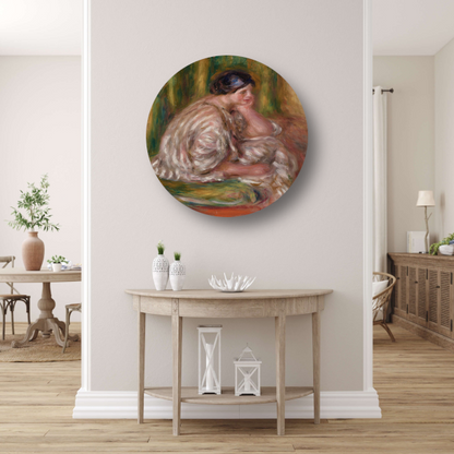 Vrouw in oosterse klederdracht - Pierre-Auguste Renoir forex muurcirkel