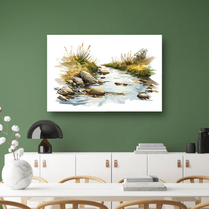 Rustige Kreek in het Landschap acrylglas
