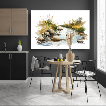Rustige Kreek in het Landschap acrylglas