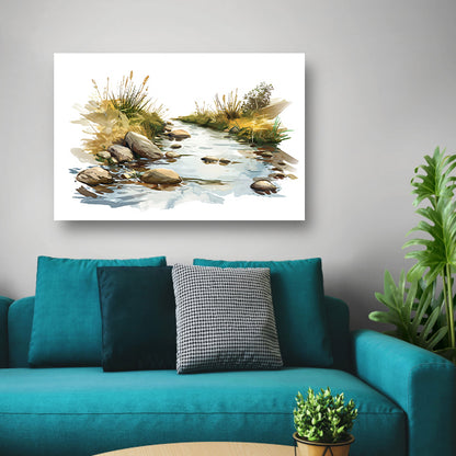 Rustige Kreek in het Landschap acrylglas