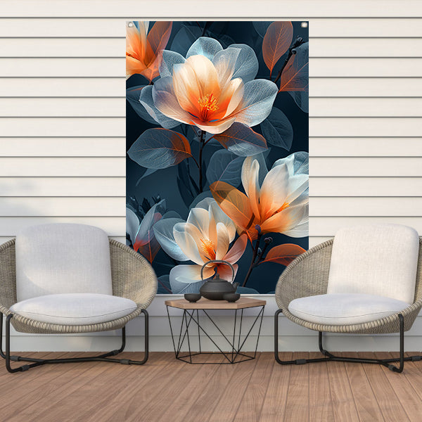 Modern digitale kunst van bloemen tuinposter