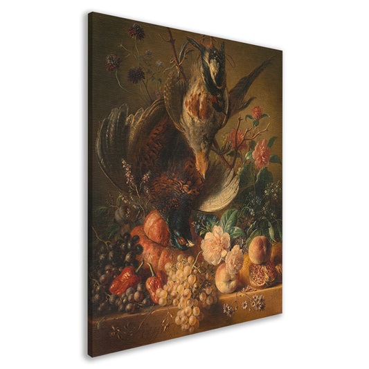 Bloemen en gevogelte - Georgius Jacobus Johannes van Os canvas