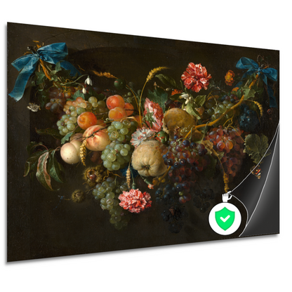 Guirlande van vruchten en bloemen - Jan Davidsz. de Heem poster