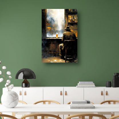Abstracte lijnen en vormen in zwart-wit   acrylglas