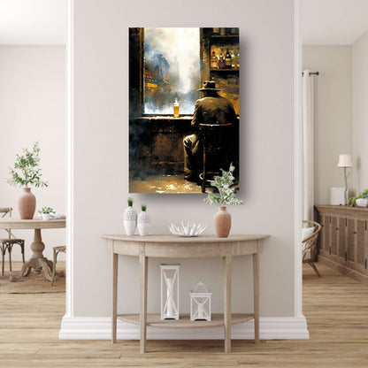 Abstracte lijnen en vormen in zwart-wit   acrylglas