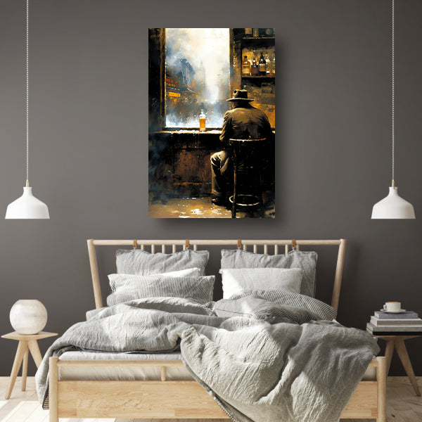 Abstracte lijnen en vormen in zwart-wit   poster