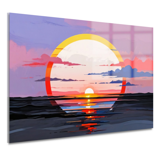 Reflectie van Zonsondergang in Abstract Water acrylglas