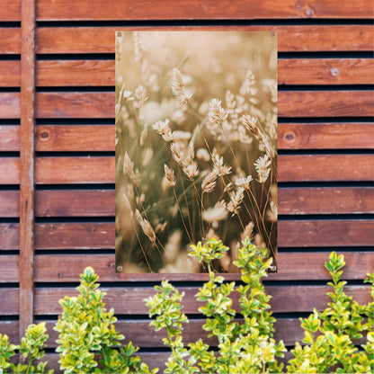 Beige Bloemen in het Veld tuinposter