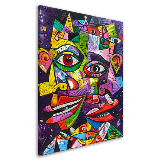 Abstract Kleurrijk Portret canvas
