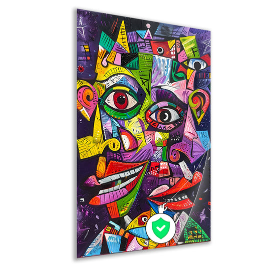 Abstract Kleurrijk Portret poster