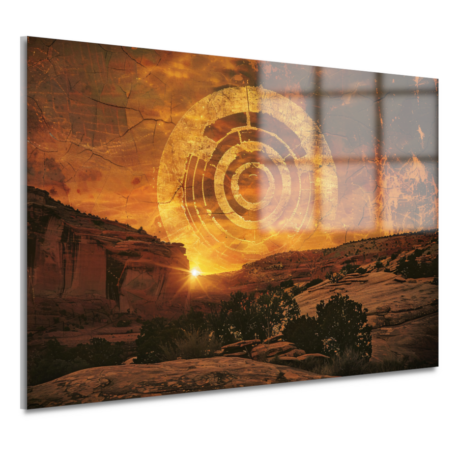 Impressionistische Zonsondergang Boven Kloof acrylglas