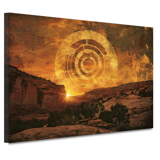 Impressionistische Zonsondergang Boven Kloof canvas