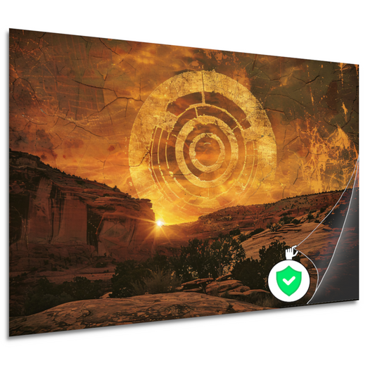 Impressionistische Zonsondergang Boven Kloof poster