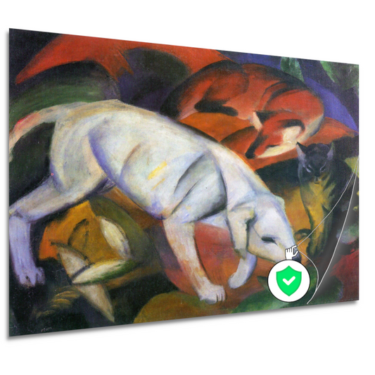 Drie Dieren - Franz Marc poster