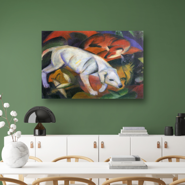 Drie Dieren - Franz Marc poster