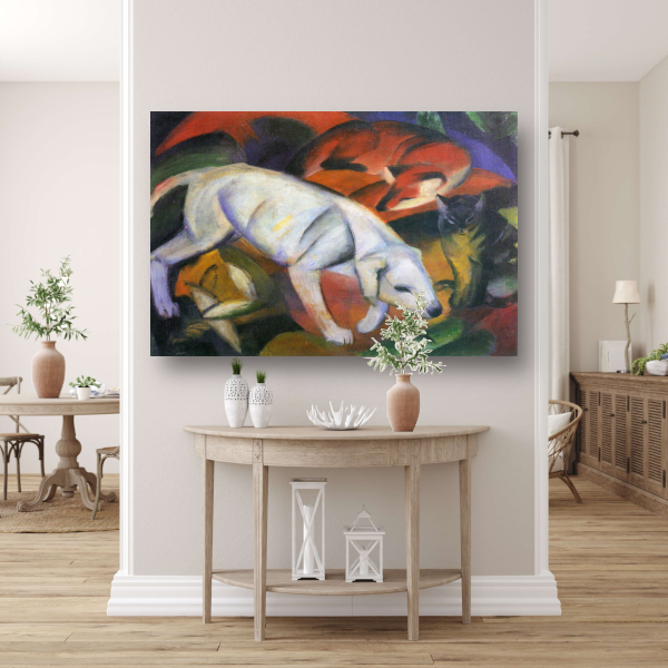 Drie Dieren - Franz Marc poster