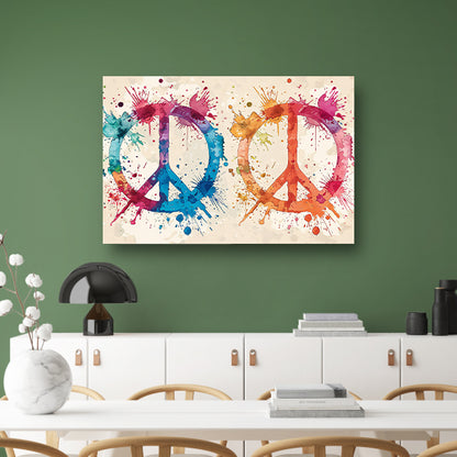 Keith Haring Vredesmuur canvas met baklijst