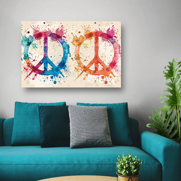 Keith Haring Vredesmuur canvas met baklijst