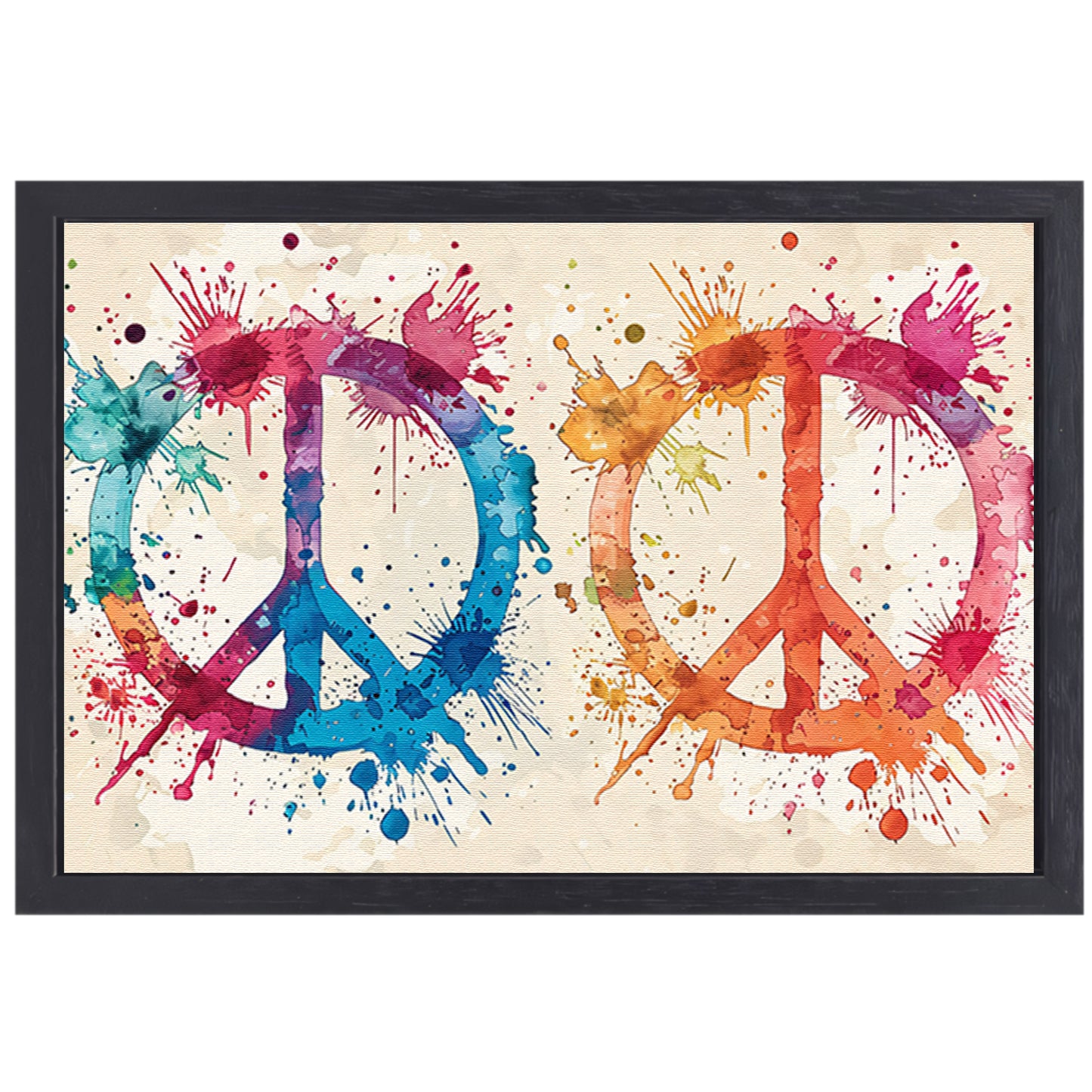 Keith Haring Vredesmuur canvas met baklijst