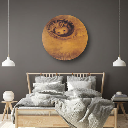 Hersenschim - Odilon Redon aluminium muurcirkel