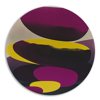 Modern abstract kunstwerk met kleurrijke vormen forex muurcirkel