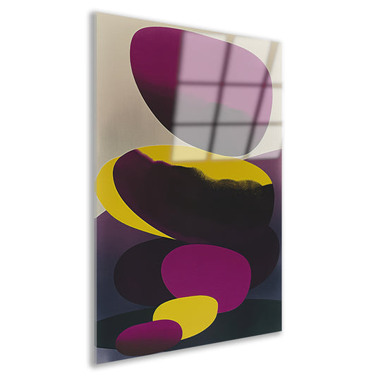 Modern abstract kunstwerk met kleurrijke vormen acrylglas
