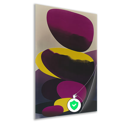 Modern abstract kunstwerk met kleurrijke vormen poster