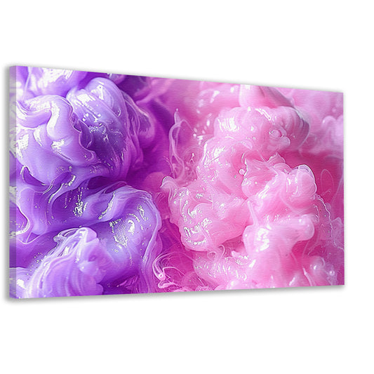 Abstracte schilderij met paarse en roze tinten canvas