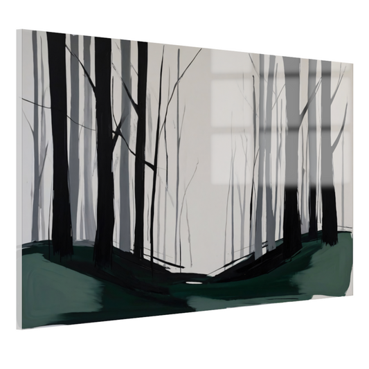 Mistige Echos van een Verstild Bos acrylglas
