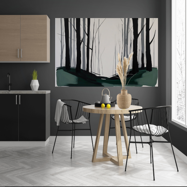 Mistige Echos van een Verstild Bos acrylglas