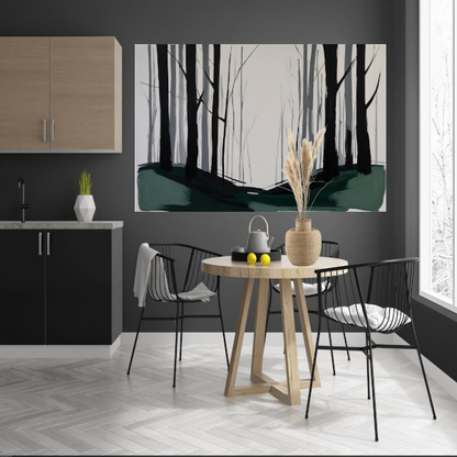 Mistige Echos van een Verstild Bos acrylglas