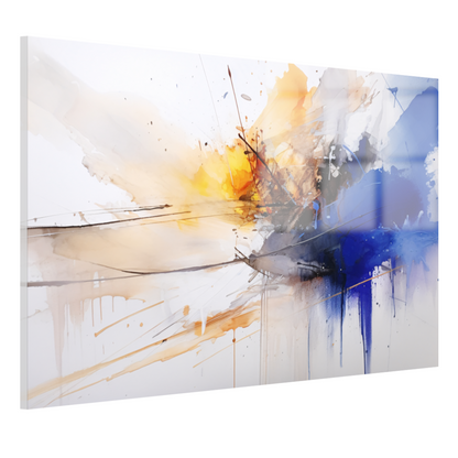 Chaos en Rust in Blauw en Geel acrylglas