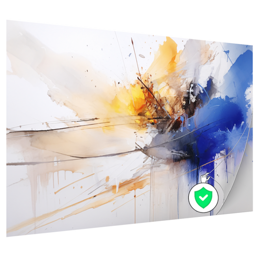 Chaos en Rust in Blauw en Geel poster