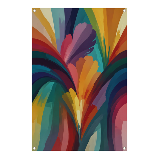 Abstracte Dans van Levendige Kleuren tuinposter