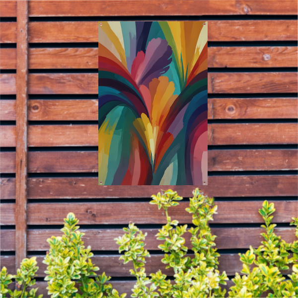 Abstracte Dans van Levendige Kleuren tuinposter