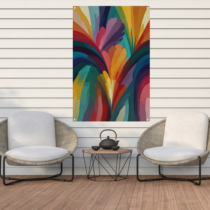Abstracte Dans van Levendige Kleuren tuinposter