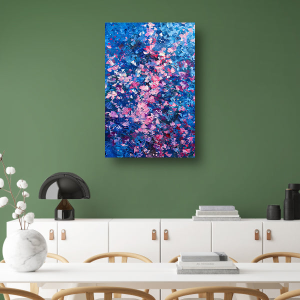 Abstract Bloemenveld met Levendige Kleuren canvas