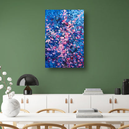 Abstract Bloemenveld met Levendige Kleuren poster