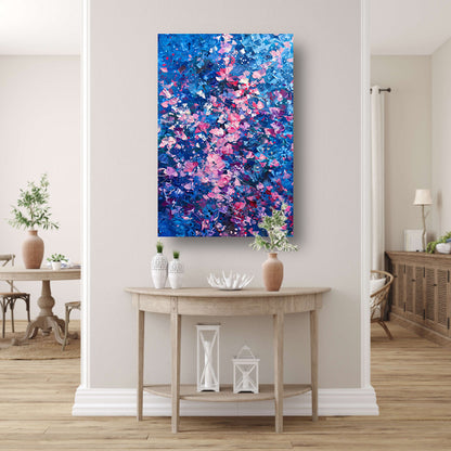 Abstract Bloemenveld met Levendige Kleuren canvas