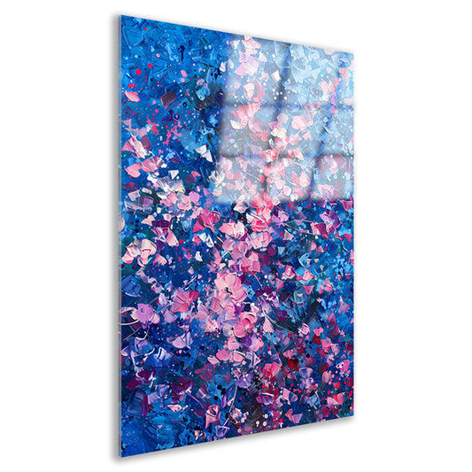 Abstract Bloemenveld met Levendige Kleuren acrylglas