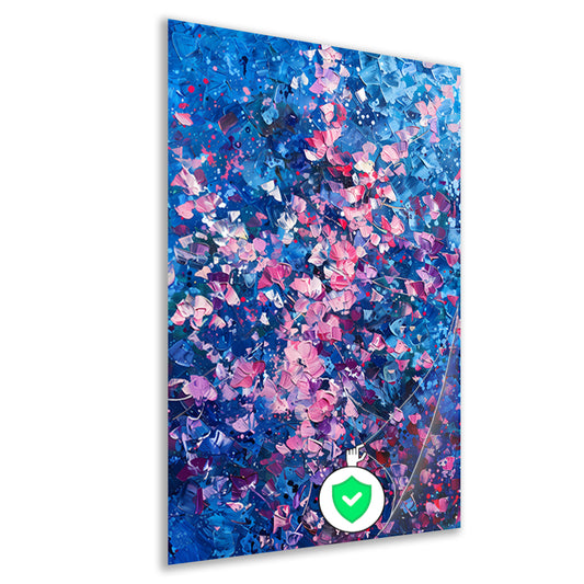 Abstract Bloemenveld met Levendige Kleuren poster