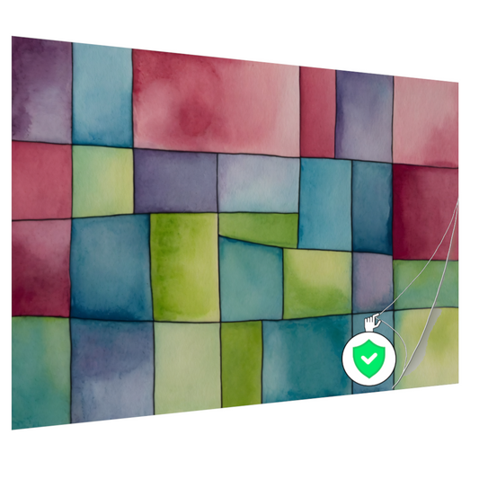 Abstract Waterverf Palet van Zachte Kleuren poster