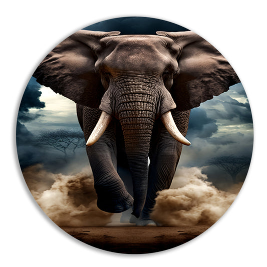 Olifant doorstaat woeste storm forex muurcirkel